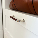 Handle 1353 - Nickel Plated/Brun Leather Wrapped