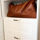 Handle 1353 - Nickel Plated/Brun Leather Wrapped