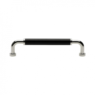 Handle Brohult M - Nickel plated/Black in the group Cabinet Handles / Color/Material / Chrome at Beslag Online (htg-brohult-svart-krom)