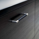 Handle Norma 12 - Stainless Steel/Black Leather