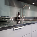 Edge Pull Handle Side - Stainless Steel Look