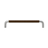 Handle SS-A - Stainless/Brown Leather Wrapped