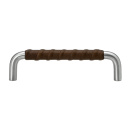 Handle SS-A -  Stainless Steel/Brown Leather