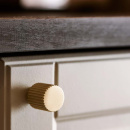 Cabinet Knob Helix Stripe - Brass