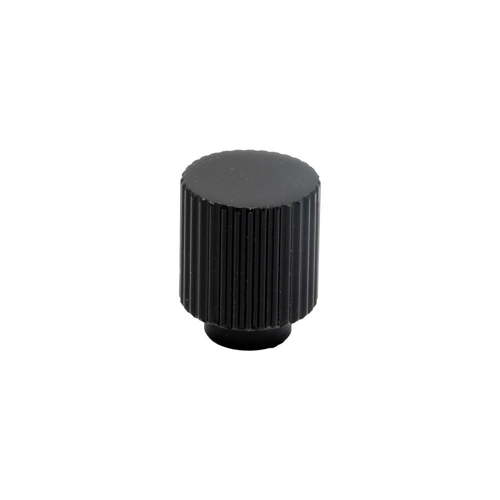 Cabinet Knob Helix Stripe - Matte Black