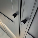 Cabinet Knob Helix Stripe - Matte Black