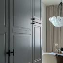 Cabinet Knob Helix Stripe - Matte Black