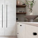 Cabinet Knob Helix Stripe - Matte Black