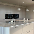 Cabinet Knob Helix Stripe - Stainless Steel Finish