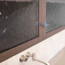 Cabinet Knob Helix Stripe - Stainless Steel Finish