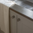 Cabinet Knob Helix Stripe - Stainless Steel Finish