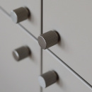 Cabinet Knob Helix Stripe - Stainless Steel Finish