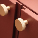 Cabinet Knob Flat - Brass