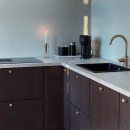 Cabinet Knob Flat - Brass